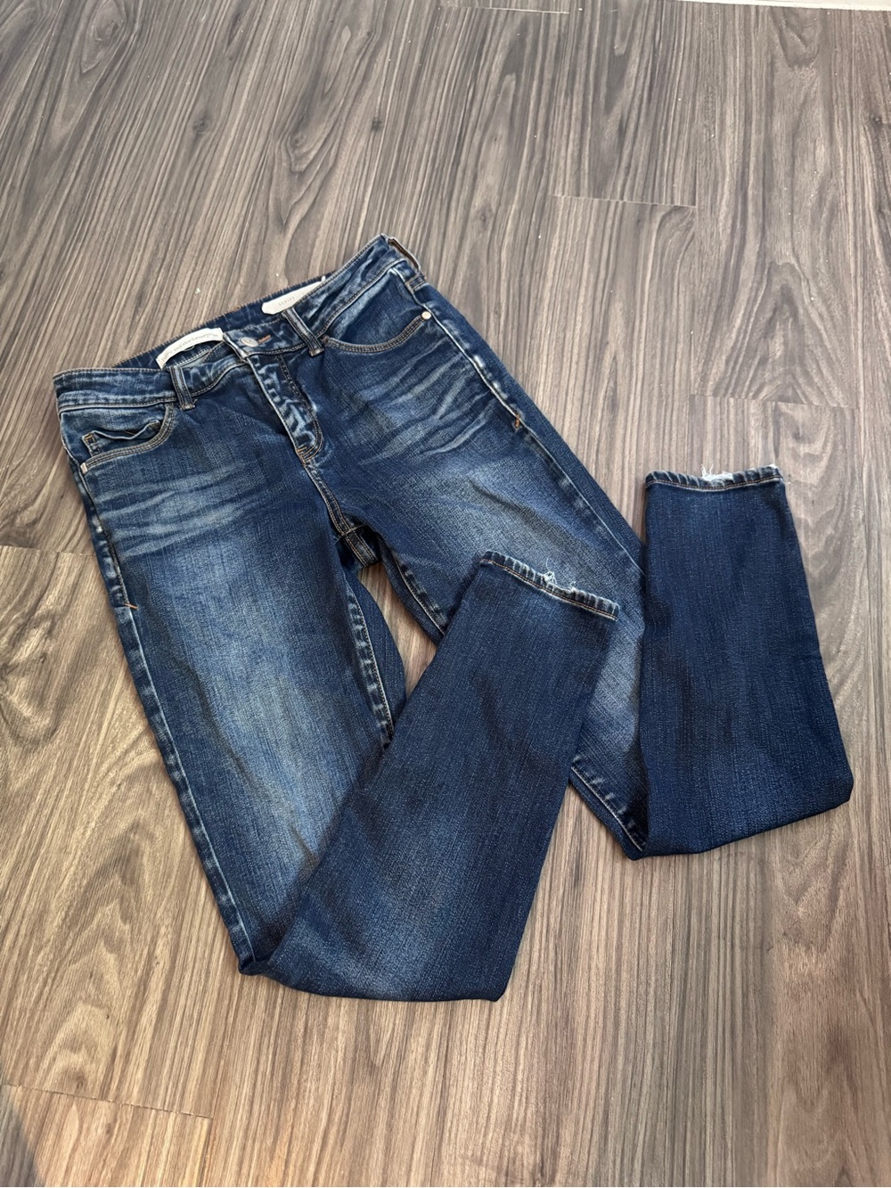 Anthropologie “pilcro and the letterpress” Dark Blue Skinny Script Jeans